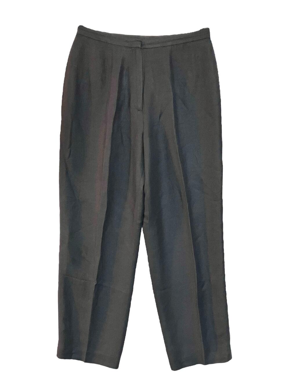 Ann Taylor Women's Navy Linen Tapered Leg Pants w/ Lining | Size 12